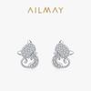 Pendientes de gato lindos de plata esterlina s925 para mujer, estilo japonés y coreano, elegantes y dulces, con diseño de animales, joyas para las orejas que combinan con todo.