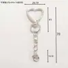 Cierres de Langosta Accesorios DIY para Bolsas, Muñecas y Juguetes; Cierre de Resorte en Forma de Corazón con Anilla de Cola, Cadena de Argollas Abiertas