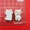 Desenho Fofo Tema Comida Série Gatinho Branco Acessórios de Resina DIY Presilhas de Cabelo Decorações para Capa de Celular Materiais