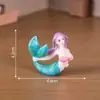 Miniaturas de sereia e gatinho para paisagens em miniatura, brinquedos de banho, decorações DIY para casas de boneca, enfeites de pendurar e pequenas peças decorativas