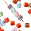 Jingdezhen Cerámica Joyería Accesorios Estudiante Femenina Joyería Original Suministro en Vivo Estilo Antiguo Puesto Koko Cilíndrico Agujero Grande