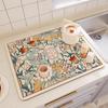 Alfombrilla de Drenaje de Lujo Ligero de París Barro Diatomeo Encimera de Cocina Alfombrilla Impermeable Fregadero Fregadero Grifo Alfombrilla Absorbente