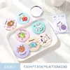 Bao Bao Yuan Head Factory desenhos animados Folha de flandres espelho cosmético portátil de um lado pequeno espelho redondo atacado