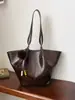 Bolsa tote de alta qualidade, minimalista, para mulheres, nova moda 2026, grande capacidade, versátil, para o dia a dia, bolsa de ombro plissada