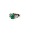 Anillo Vintage de Alto Carbono Diamante Corindón Rojo Diseño Super Hada Mariposa Cristal Azul con Color Esmeralda Algodón Anillo Tesoro para Mujer