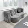Sofá Perezoso Esponja Pura Sofá Cama Plegable Comprimido al Vacío Sala de Estar Dormitorio Apartamento Doble Uso para Sentarse y Acostarse Sofá Cama Plegable