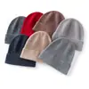 Nuevo gorro de punto acanalado 100% cachemira pura, perfecto para otoño e invierno, que proporciona calidez y protección contra el frío, un gorro de punto versátil tanto para hombres como para mujeres