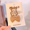 Fofo estilo perfumado bolinhas laço urso infantil presilha de cabelo outono inverno franja clipe lateral atacado