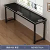 Escritorio doble largo estudiante hogar dormitorio estudio escritura casa de alquiler escritorio rectangular para computadora mesa estrecha de pared
