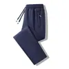 Pantalones gruesos de lana de cordero para hombre, pantalones largos extra gruesos con forro polar de invierno, pantalones de chándal de otoño e invierno, pantalones casuales con forro polar transfronterizos