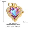 Moda transfronteriza europea y estadounidense de alto sentido 14k corazón oceánico corazón de amor collar colgante colgante único accesorios de joyería diy