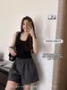 25 Nuevos Camisones de Algodón Gris para Mujer Verano 2025 Nueva Ropa Exterior Fondo Alto Forma de I Prenda Interior