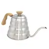 Olla de Mano Nube Acero Inoxidable 304 Cafetera Estilo Japonés Cafetera Mango con Grano de Madera Cafetera Nube
