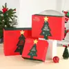 Caja de Regalo Navideña de Lujo Roja Bufanda Día del Maestro Caja Tote Nochebuena Manzana Caramelizada Caja de Empaque con Tapa abatible
