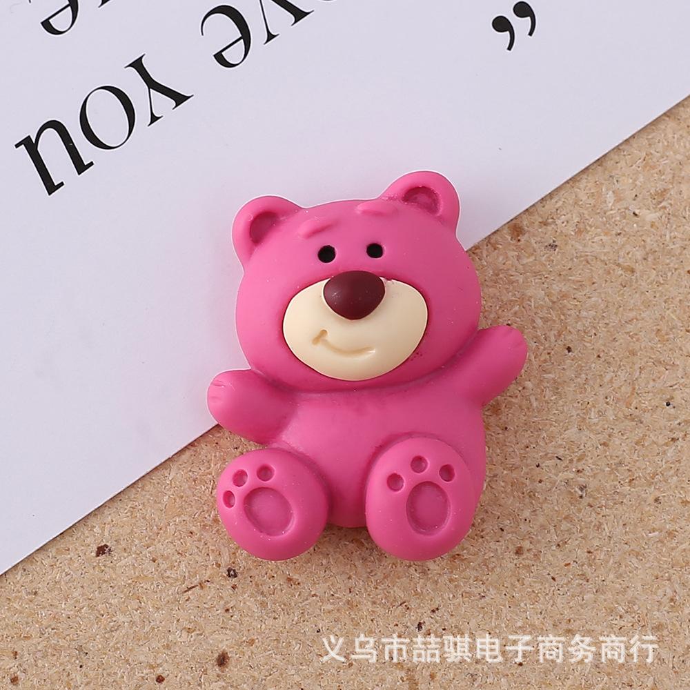 草莓维尼熊跳跳虎卡通diy树脂配件奶油胶手机壳