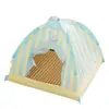 Tienda de Campaña Refrigerante para Gatos Primavera y Verano Nido con Alfombrilla Refrigerante de Doble Cara Casa Cerrada para Gatos Extraíble y Lavable Cama para Perros Pequeños y Medianos