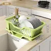 Escurridor de platos, escurridor de cocina para platos, organizador de utensilios para fregadero, cabinet de encimera para el hogar, caja de almacenamiento para cuencos y palillos