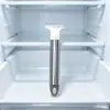 Pala para limpiar y descongelar refrigerador, raspador de hielo de acero completo, raspador de hielo de fondo plano engrosado, pala especializada para descongelar congelador, pala de acero completo