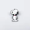 Broche Snoopy Desenho Animado Europeu e Americano Formato de Animal Fofo Insígnia para Mochila Metal Decorativo Criativo com Gotejamento de Óleo