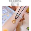 Vietnam Shajin Xiangyun Ruyi Aro Dorado Collar Tejido Colgante Antiguo Primera Joyería Oro Imitación Hebilla Ping An Mayoreo