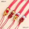 Cordón de Nudo de Piña Hilo Dorado Ajustable Colgante Tejido a Mano Accesorios Cuerda Collar de Cuerda Vendedor Ambulante Fabricante E18