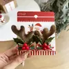 Pasador de Navidad Lindo Dibujo Animado Astas Bola de Pelo Pin Piña Alce Orejas de Peluche Decoración Accesorios