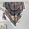Nuevo Chal Multifuncional Blanco Simple Color Puro Normcore Rombo Toalla Seda Simulada Sarga Sensación Fresca Bufanda Cuadrada de 90 cm Bufanda de Seda