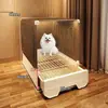 Jaula Panorámica para Perros Pequeños con Baño Separado, Una Habitación, Una Sala de Estar, Un Baño, Espacio Amplio, Casa de Perro de Lujo para Mascotas
