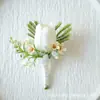 237 Ramillete de celebración de negocios estilo occidental flor de mano suministros de boda estudio de flores artificiales accesorios para fotos Serie Blanca