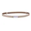 Cinturón para Mujer de Cuero Genuino de Doble Vista Hebilla de Bloqueo de Alta Calidad Cinturón Delgado de Cuero con Vestido Decorativo Cinturón de Cuero Vacuno para Mujer