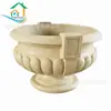 Suministro Directo de Fábrica escultura clásica de arenisca maceta de paisaje exterior duradera maceta para plantar plato para flores proyecto plato para flores