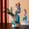 Figuras Creativas de Niña, Decoraciones para Sala de TV y Aparador de Vinos, Jarrones para Escritorio de Oficina, Regalos de Inauguración de Casa