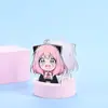Portalápices de Acrílico Adornos de Escritorio Personaje de Animación de Dibujos Animados Estrella Caja de Almacenamiento Periférica Soporte Sandwich de Doble Cara con Forma de Flor