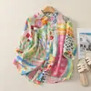 Tops Transpirables de Estilo Vacacional de Verano para Mujer, Camisas Holgadas de Manga Corta de Alta Calidad para Mujer