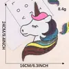 Etiqueta bordada por computador Lantejoulas dos desenhos animados Unicórnio Roupas Patch Frisado Bordado Acessórios de vestuário Grandes adesivos de pano bordado