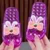 Chinelos Infantis para Pais e Filhos Verão Moda Desenho Animado Crianças Cristal Transparente Interno Casa Antiderrapante Antiodor Chinelos para Mulheres