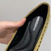 Primer encuentro de la temporada, altura aumentada en 4 cm ~ Retro francés estampado de leopardo lazo boca baja suela blanda para ir al trabajo punta cuadrada temperamento zapatos de vestir
