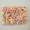 Fondo de Pared de Flores Artificiales Arreglo Floral para Fondo de Transmisión en Vivo de Influencer Hortensia Rosa Arreglo de Flores de Plástico para Sala de Transmisión en Vivo