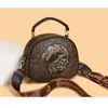 Amazon 2026 Nova Bolsa Transfronteiriça Vintage com Elefante Embossado Três Camadas Grande Capacidade Elegante Bolsa de Ombro Cruzada para Mulheres