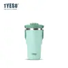 Caneca Térmica Grande para Carro TYESO Portátil para Esportes Café para Mulheres Garrafa com Canudo para Escritório