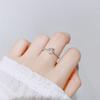 S925 sterling prata anel feminino em forma de coração zircão nicho design leve luxo balanço braço feminino anel proposta presente de aniversário para namorada
