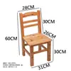 Taburete para Uso Doméstico, Silla de Madera para Niños con Respaldo, Silla para Estudiantes, Silla de Madera Maciza, Taburete de Madera con Respaldo, Taburete Bajo para Adultos