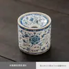 Jarra de Porcelana Azul y Blanca Jian Shui con Patrón de Loto para Residuos de Té, Recipiente de Agua para el Hogar, Jarra de Aguas Residuales, Tarro de Almacenamiento, Accesorios para Juego de Té Kung Fu