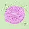 Nuevo Molde Redondo de Silicona de Girasol para Pastel Utensilios para Hornear Molde para Jabón Hecho a Mano Girasol de Dos Orejas Bandeja Grande para Hornear