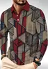 Camisa tipo polo casual de manga larga a la moda para hombre, cómoda y casual, con diseño estampado, adecuada para ropa informal al aire libre