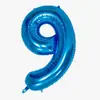 Balões de Número de Aniversário de 32 polegadas Balão Azul Filme de Alumínio Números Decoração de Festa de Aniversário de Menino Adereços para Fotos ao Ar Livre