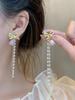 Pendientes de Flor de Chifón de Hada 2022 Nuevos Pendientes Elegantes de Moda Pendientes de Diseño de Nicho para Mujer