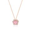 Colar S925 feminino de prata esterlina com diamantes e quatro folhas de flores, estilo Mori, com design de duas peças, corrente de clavícula