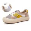 Zapatos Blancos de Piel Genuina 2026 Verano Nuevo Estilo Zapatos de Malla Retro Tendencia Étnica Zapatos Casuales Transpirables Zapatos de Suela Plana para Mujer