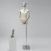 Acessórios de Exposição para Loja de Roupas Prateleira de Manequim para Roupas Femininas Rack de Exposição para Vitrine Peito Pequeno com Cabeça Cromada Rack de Exposição para Roupas Femininas